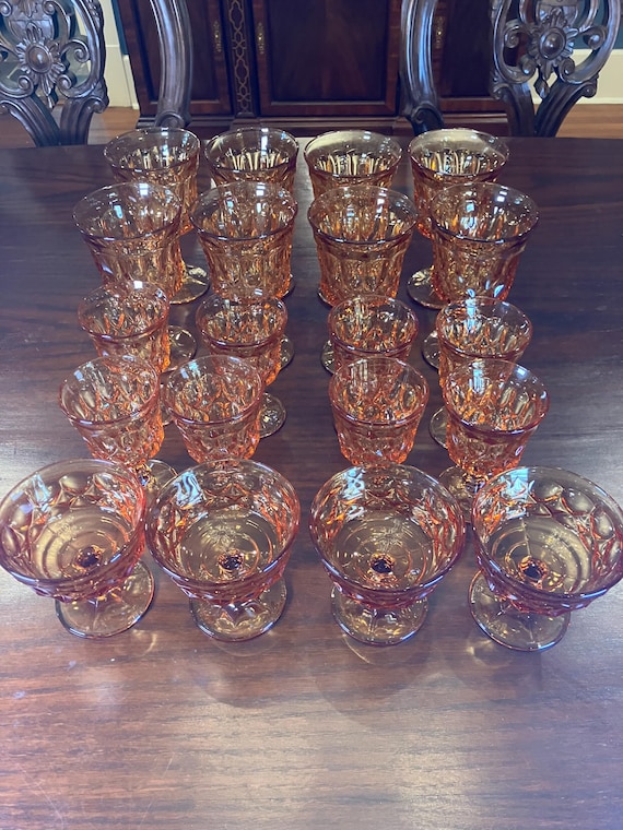Perspective Amber by Noritake - 20 Pieces of Vintage Drinkware - Etsy