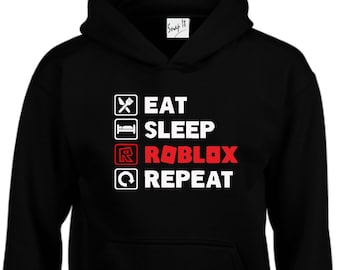 Eat Sleep Roblox Superhero Game Unisex Boys and Girls top Quality Gift Hoodies.