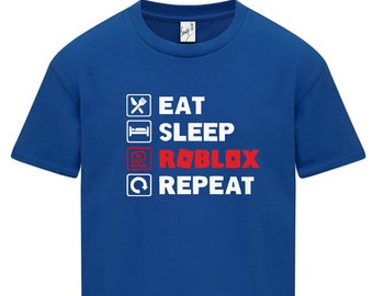 Eat Sleep Roblox Superhero Game Unisex Boys and Girls top Quality Gift T-SHIRTS.