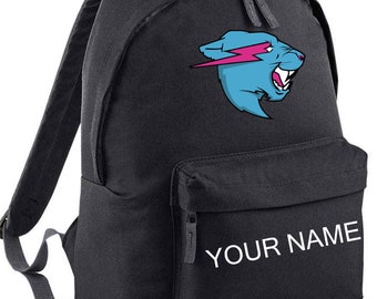 Customized Mr Beast Merch Backpacks print your own name school bags