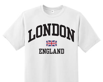 London England Union Jack T-Shirt: UK Souvenir Tee