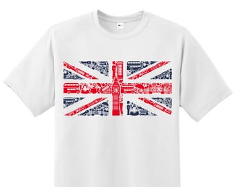 Camiseta Union Jack de Londres e Inglaterra: camiseta de recuerdo del Reino Unido