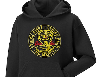 Daily Apparel Cobra Kai Hoodie - Fighting Karate TV Show 80's Film Strike First - STRIKE HARD Unisex Hoodie hooded top