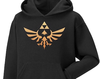 Hyrule Crest Hoodie - Retro Zelda Gamer Unisex Hooded Top