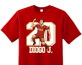 Diogo Jota Tribute Tee: Retro Soccer Fan Gift