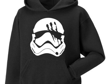 Stormtrooper Slashed Helmet Hoodie: Sci-Fi Movie Inspired Apparel