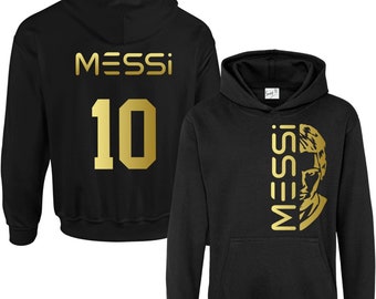 Sudadera con capucha Messi #10 para niños: Jersey Soccer GOAT - Regalo de fútbol