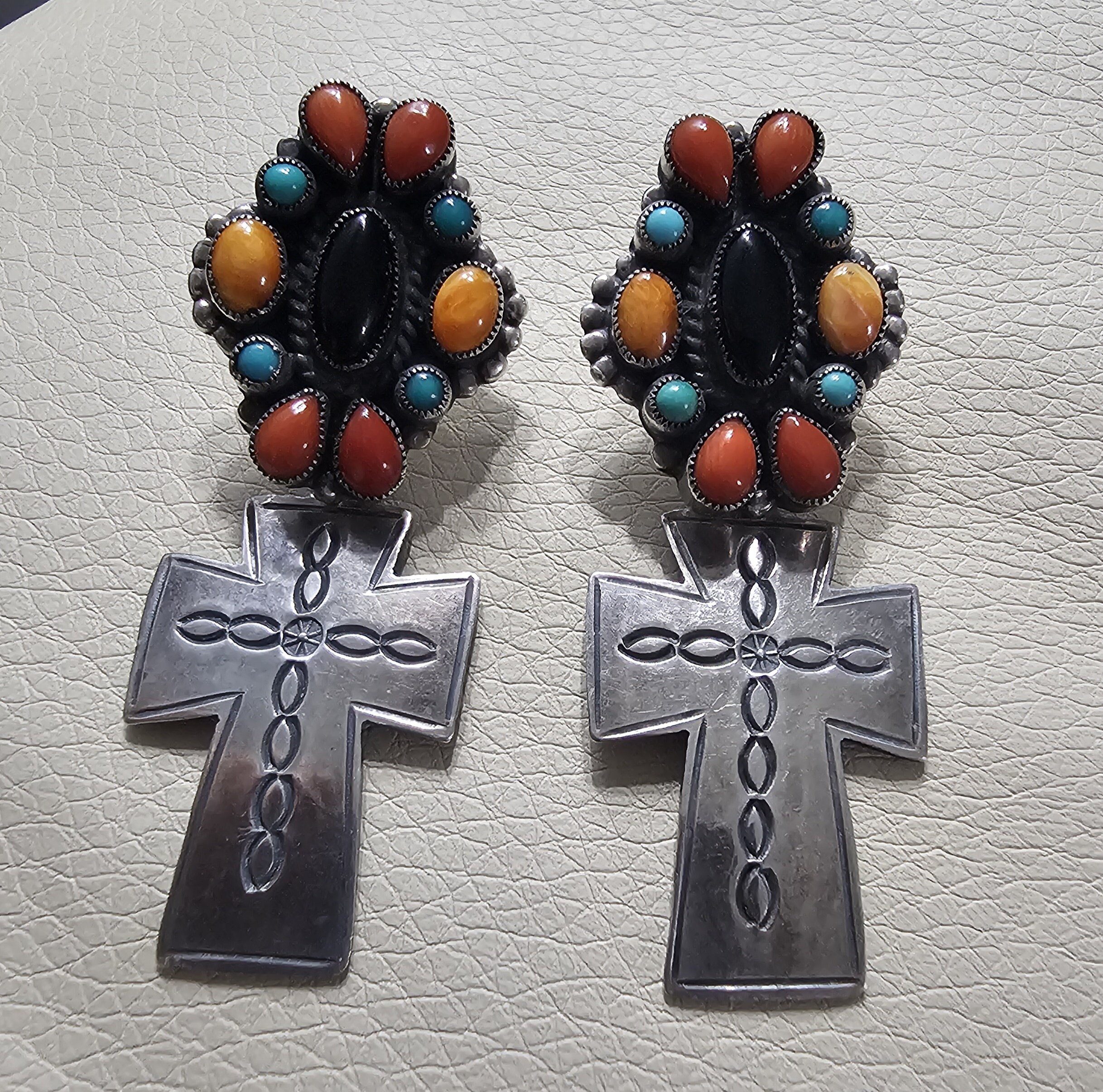 Rare Intricate Vintage Navajo Sheriff Star Turquoise Sugulite Native American Jewelry Silver Earrings Rare Intricate Vintage Navajo Sheriff Star Turquoise Sugulite Native American Jewelry Silver Earrings