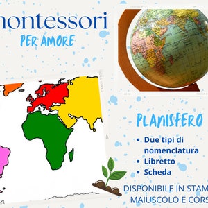 Montessori nomenclature of CONTINENTS