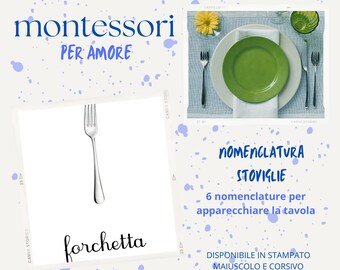 Nomenclature per apparecchiare la tavola