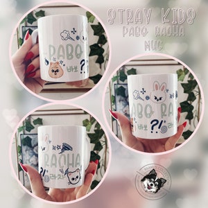 Stray Kids Pabo Racha mug, skz, Stray kids mug, SKZ mug, SKZ cup, Hyunjin, Lee Know, Han, Stray Kids Merch, Stray Kids Cup, Kpop Mug,