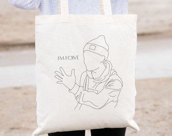 Stray Kids Tote Bag | Original Art Print | Stray Kids Bang Chan | Kpop Fan Art | Tote Bag Aesthetic | Kpop Tote Bag | Tote Bags Aesthetic