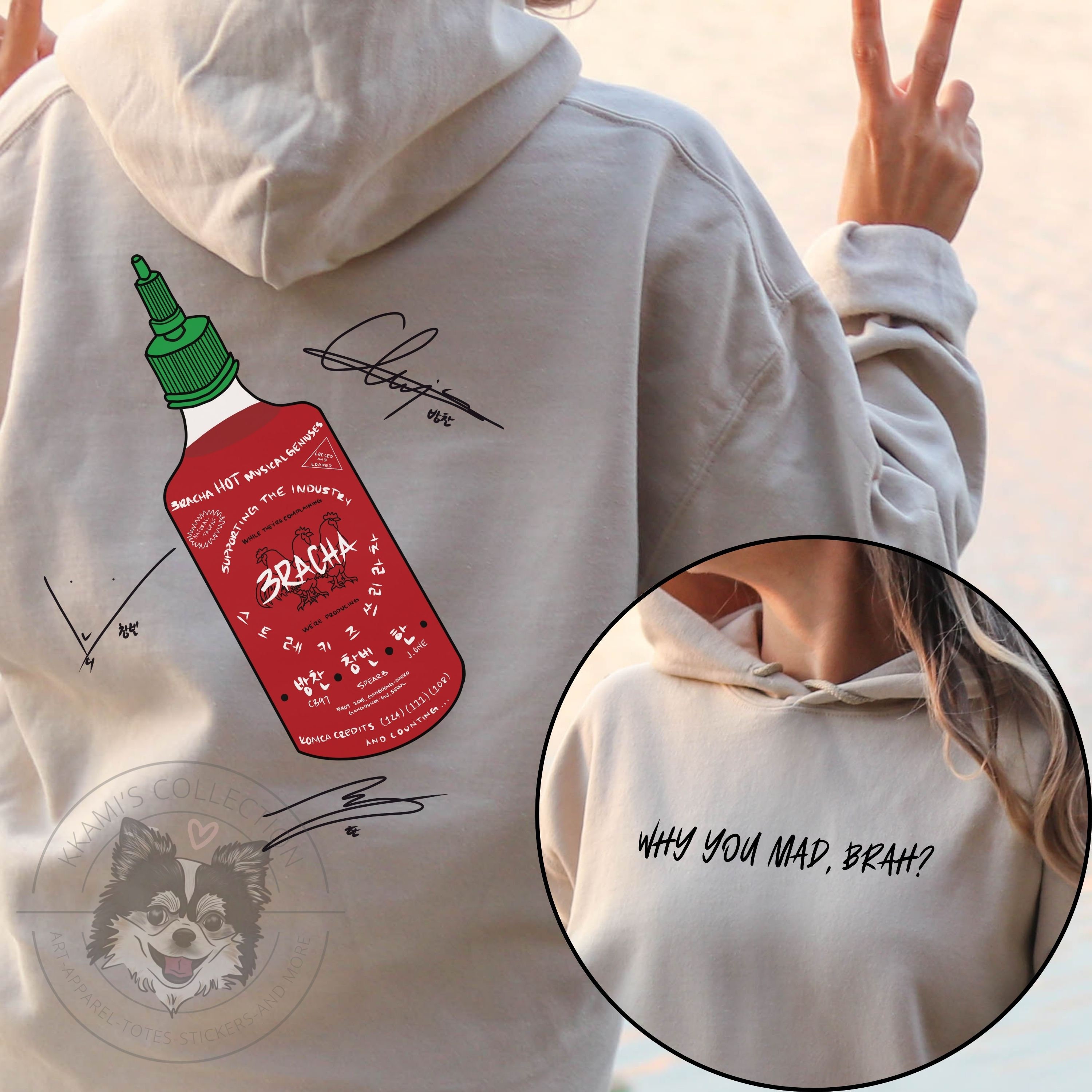 3Racha Hoodie, Kpop Hoodie Sweatshirt, Why You Made Brah?, Stray Kids Hoodie, SKZ Hoodie, Kpop Merch, Stray Kids Merch, Stray Kids Shirt