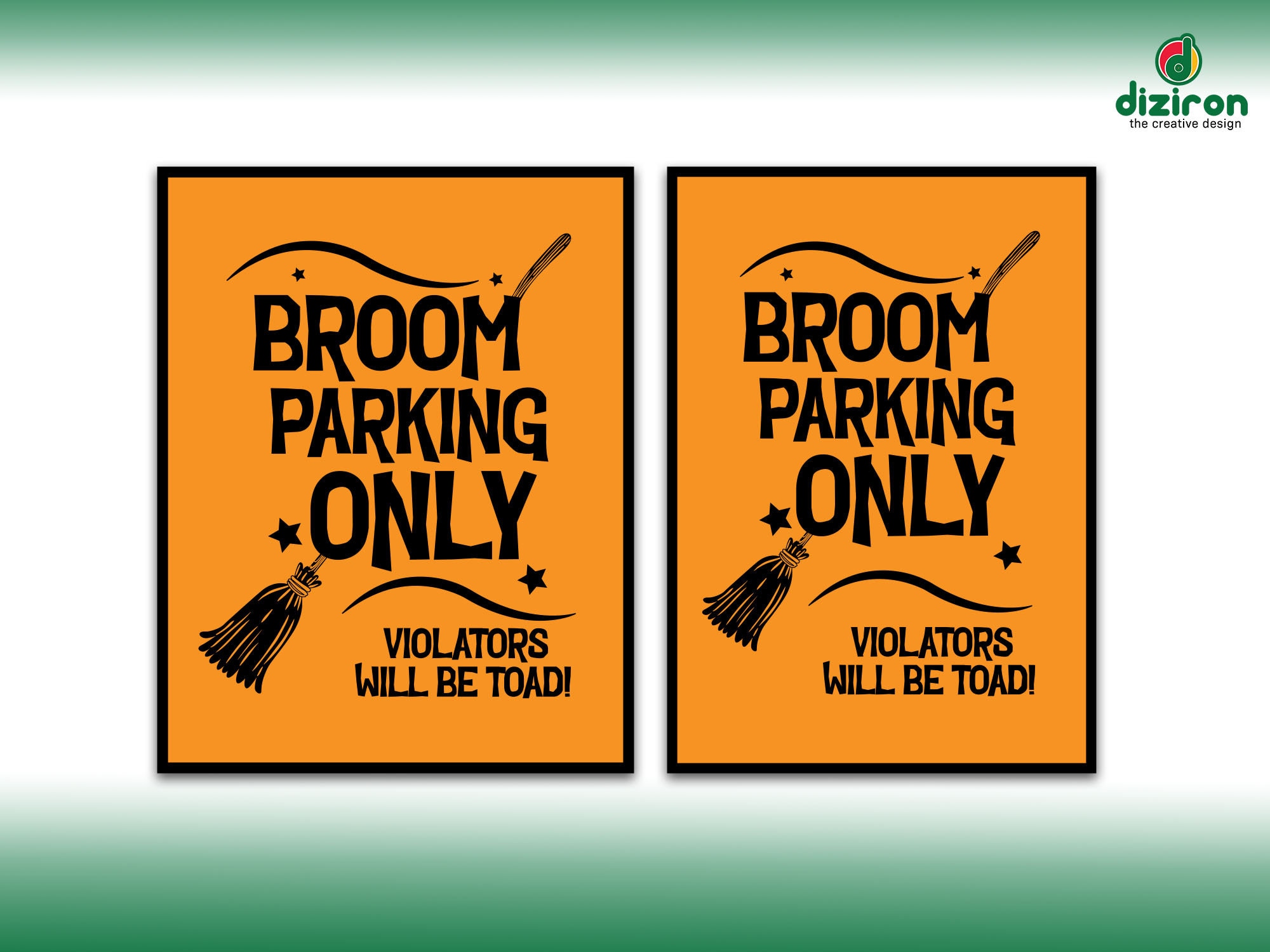 Printable Broom Parking Only Signs US Letter and A4 Size PDF. - Etsy
