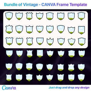 Vintage Canva frame, bundle canva editable frame template , shape canva frame ,Digital Download.
