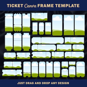 Canva Ticket Frame Template | Drag & Drop Design (Digital Download)