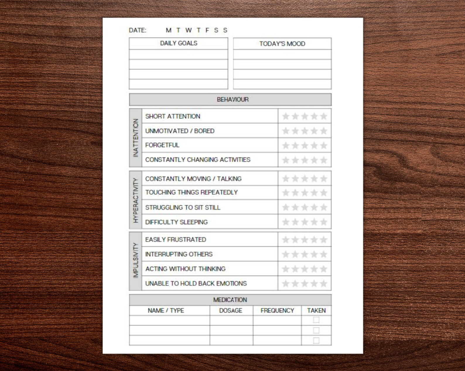 ADHD Planner Printable, ADHD Daily Planner, ADHD Digital Planner, Daily ...
