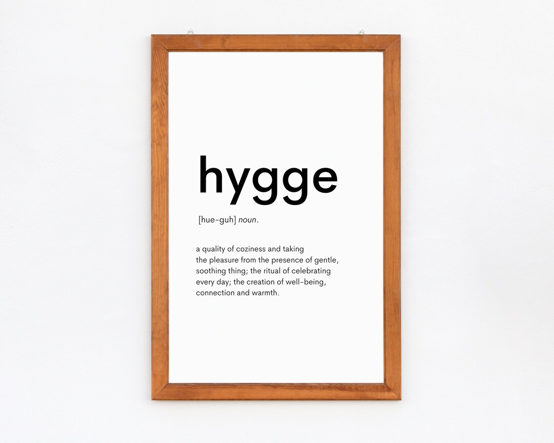 Hygge Definition Printable Art, Home Decor, Hygge Printable Art, Living