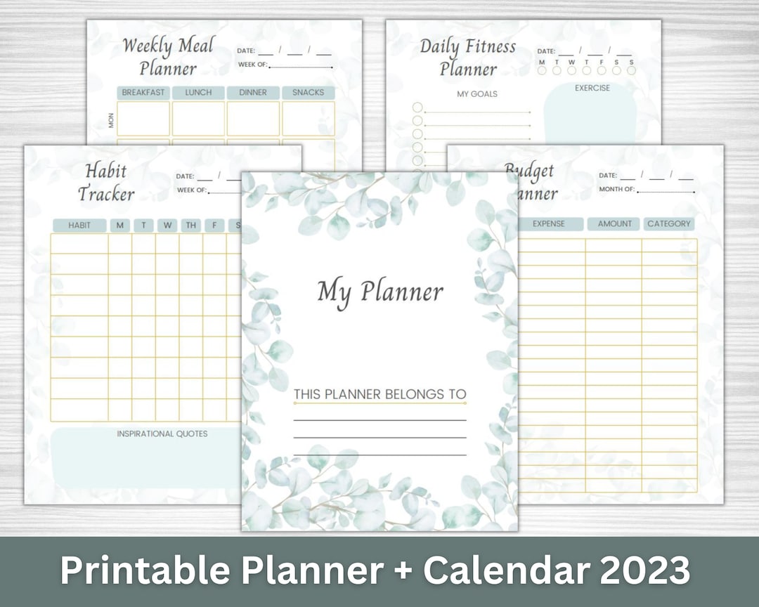 Printable Journal Planner Printable Calendar Printable - Etsy