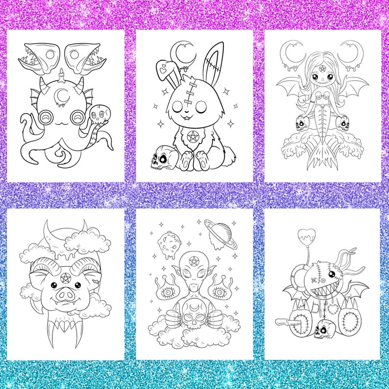 Pastel Goth Coloring Page Cute - Il 794xN.4223275617 A7wo 