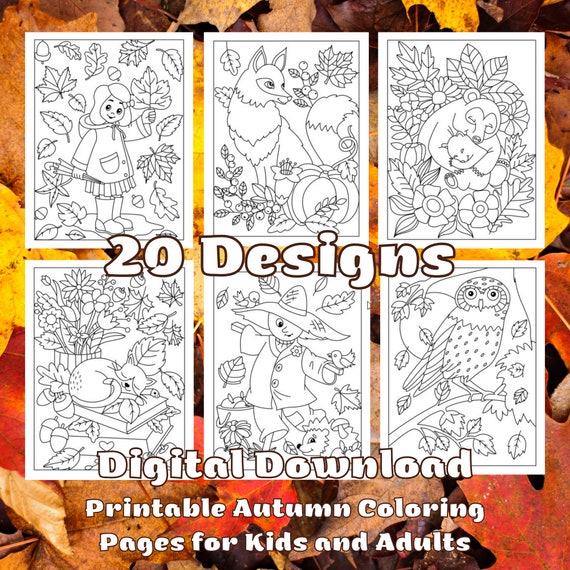 Autumn Coloring Book Pages Fall Coloring Pages Autumn