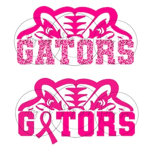 Breast cancer awareness Gators sublimation design, PNG, SVG digital download