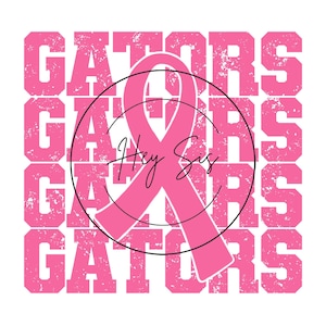 Breast cancer awareness png digital download, pink, trendy, cute, gators, sports, digital file, football