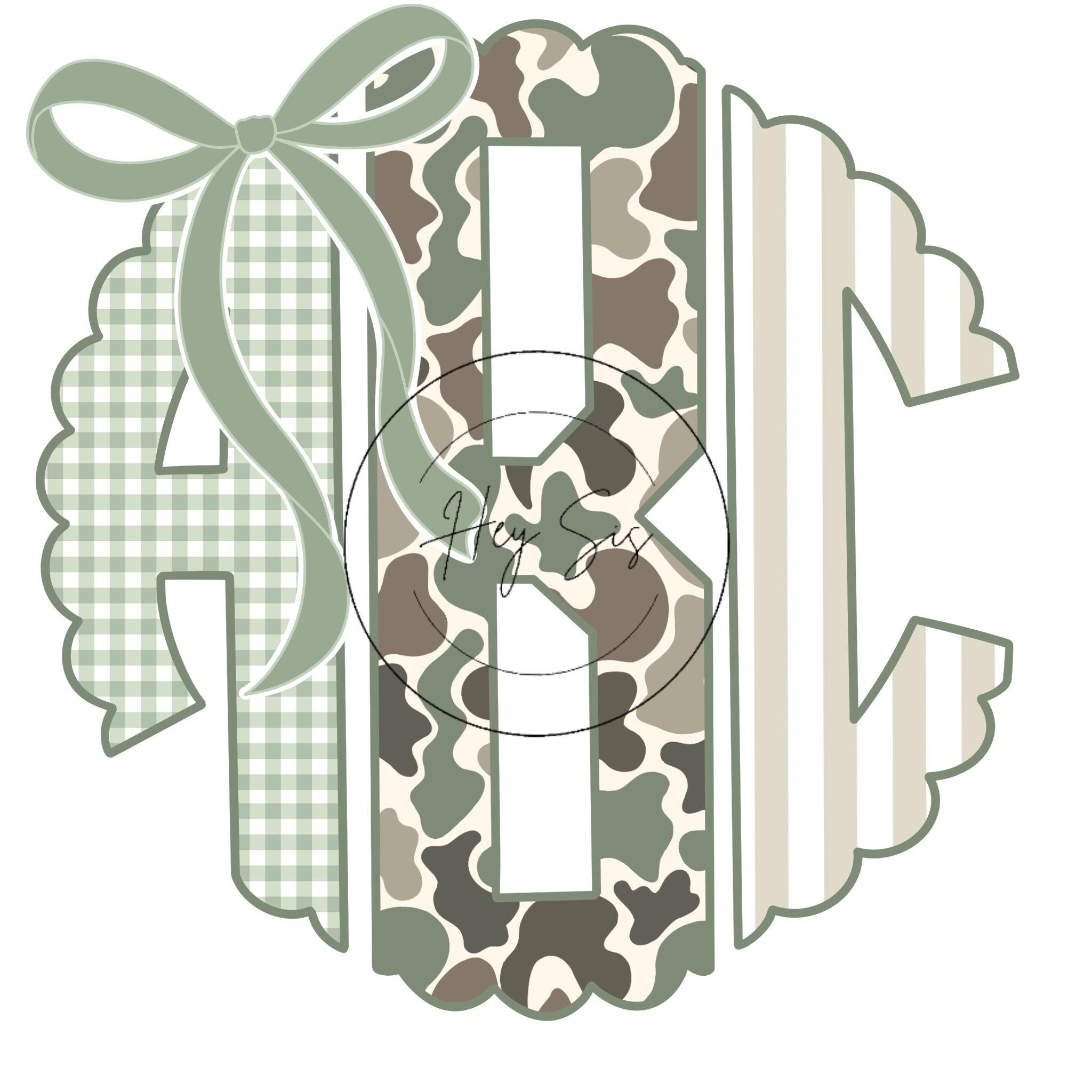 Camo Personalized Monogram Png - Etsy