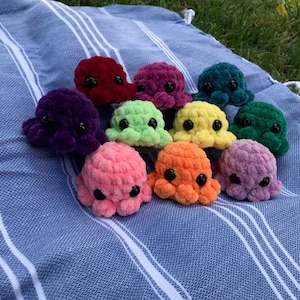 Mini Crochet Octopus Plushies and Keychains