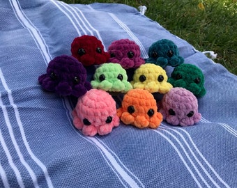 Mini Crochet Octopus Plushies and Keychains