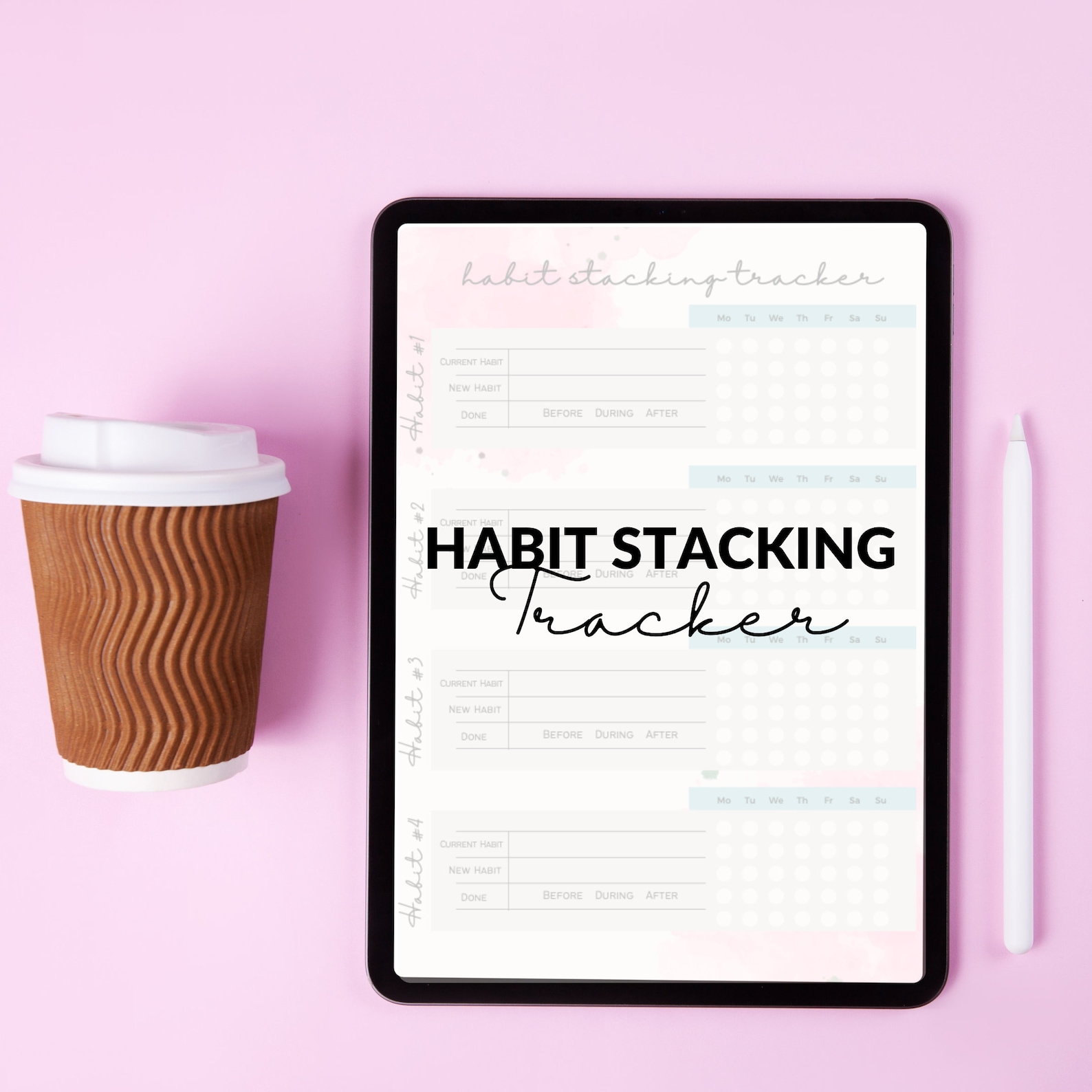 Easy Habit Stacking Tracker Template Etsy Easy Habit Stacking Tracker Template Etsy