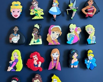 Princess character shoe charm belle Cinderella ana Elsa