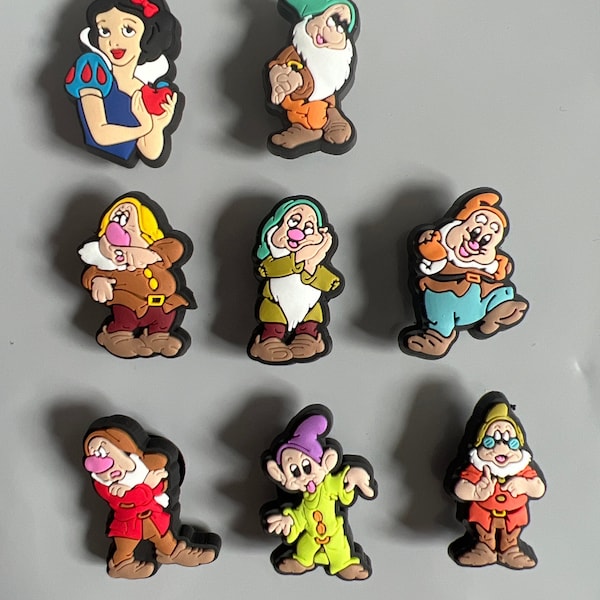 Snow White and dwarfs shoe charms