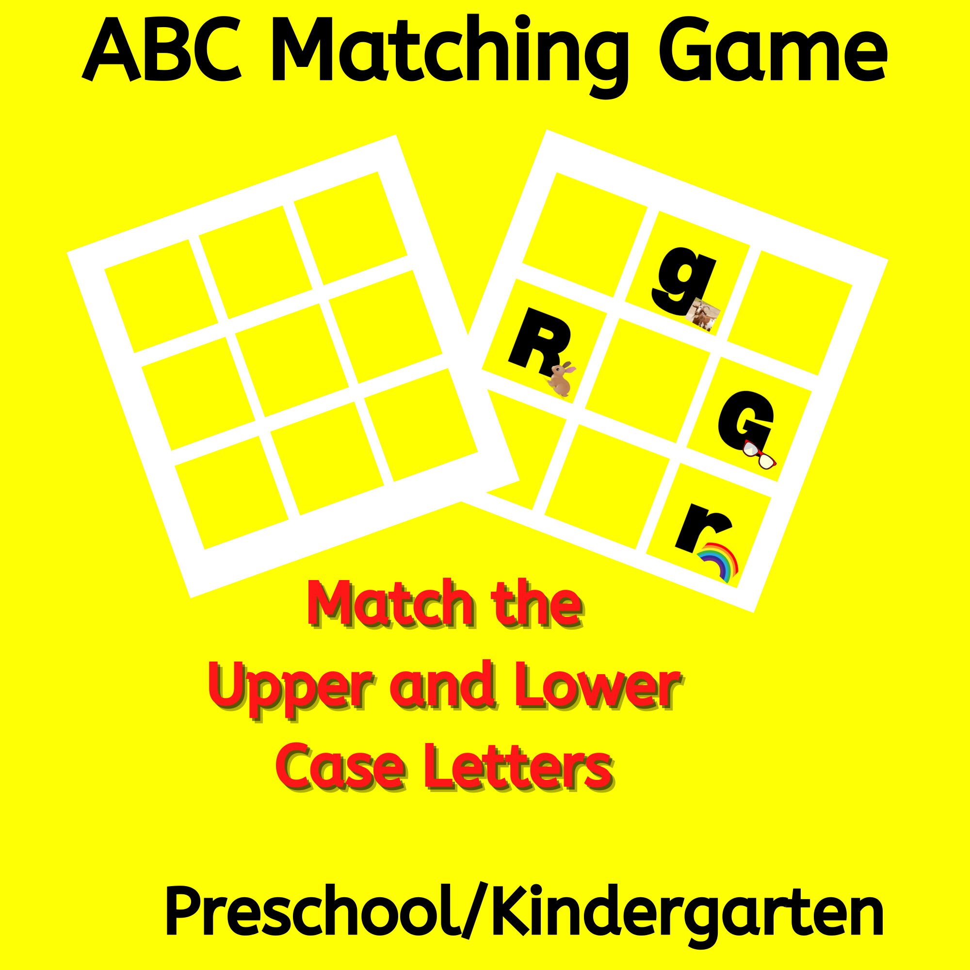 Printable Fun Alphabet Game for Preschool Kindergarten Etsy
