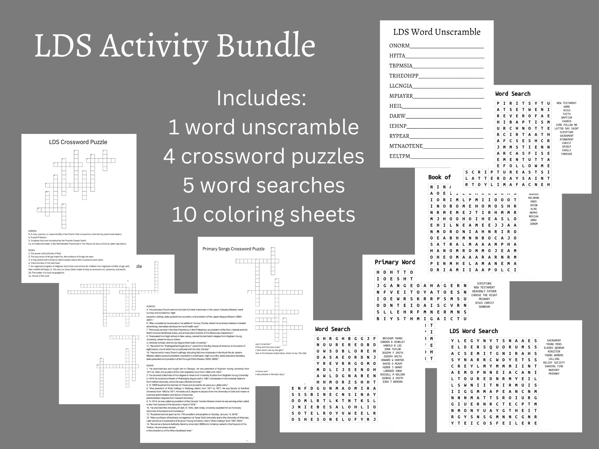 LDS Activity Bundle - Etsy