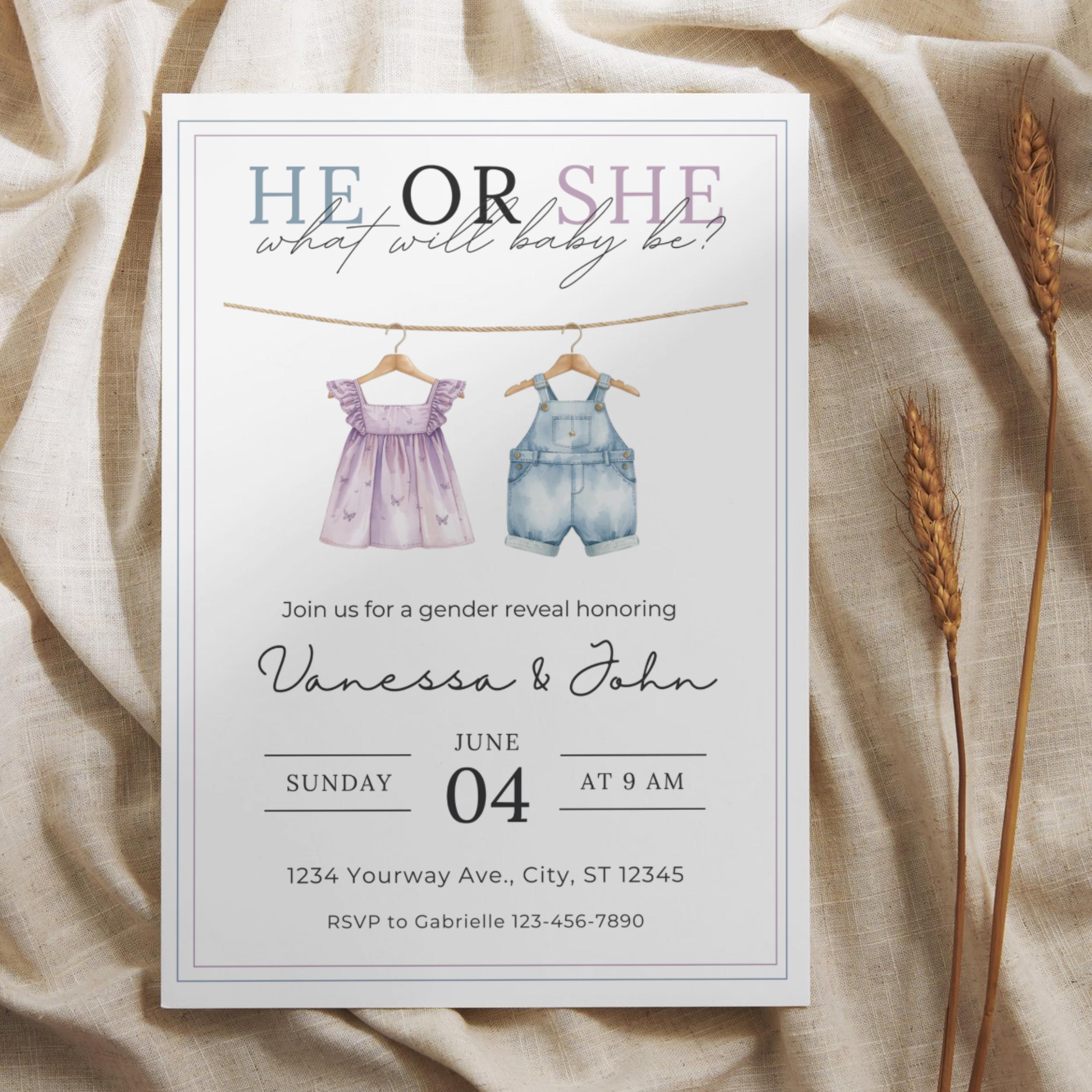 White Gender Reveal Dress