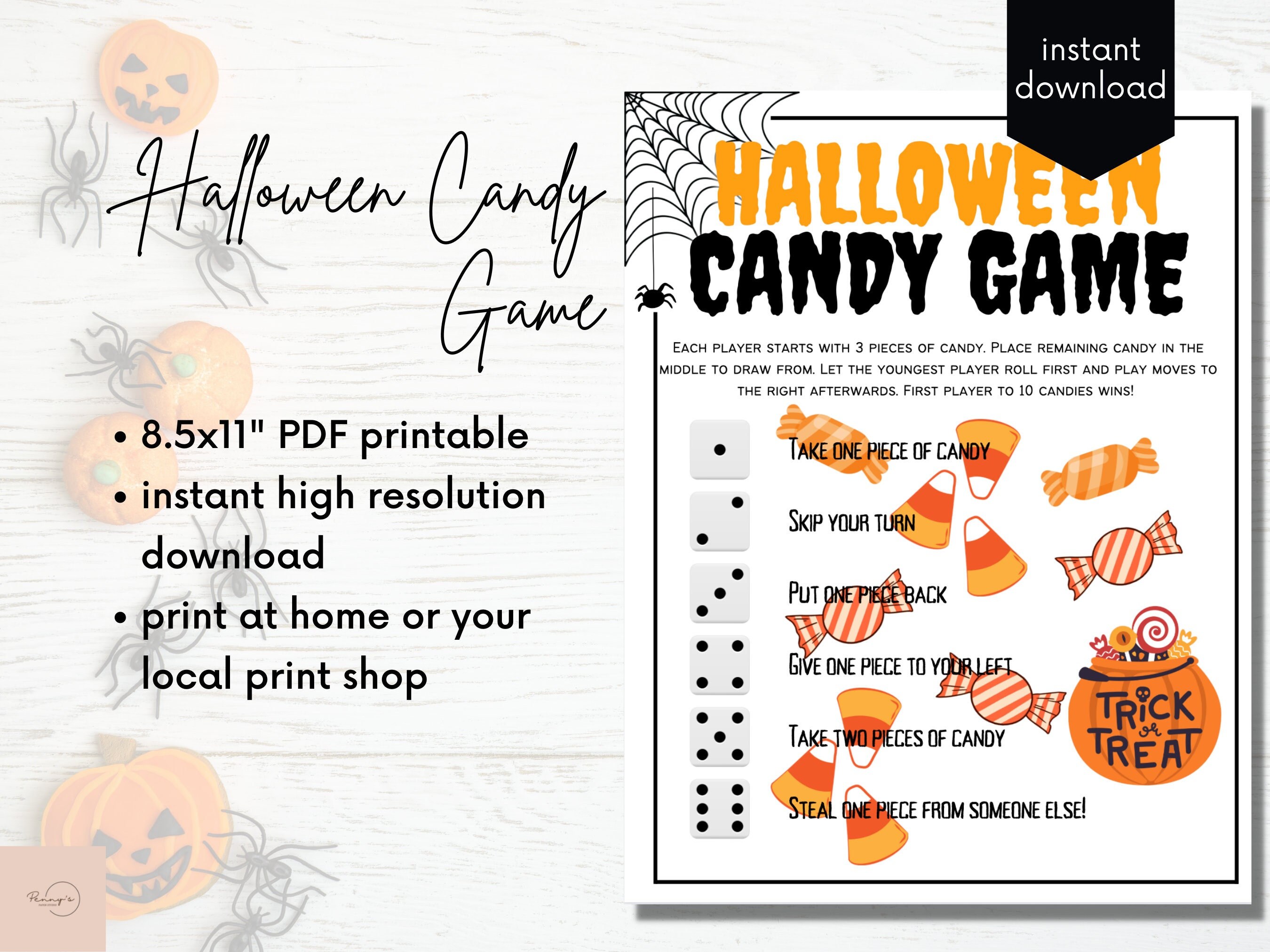Halloween Candy Game Printable Etsy Canada