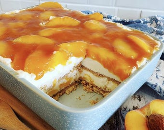 Peach Cream Pudding Layer Cake instant download pdf