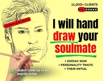 DIBUJO PSÍQUICO DE ALMA GEMELA DE FUTURO MARIDO / Lectura de llamas gemelas / Lectura psíquica del amor / Boceto psíquico / Lectura psíquica precisa y en profundidad