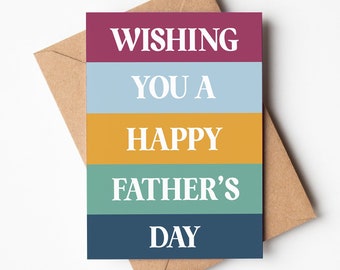 Father’s Day Card | Happy Fathers Day | Dad Card | Step Dad | Grandad | Father figure | Greeting Cards | Gift for Dad