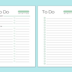 Minimalist Printable to Do List Digital PDF Printable Stationary Weekly Minimalist Printable to Do List Digital PDF Printable Stationary Weekly