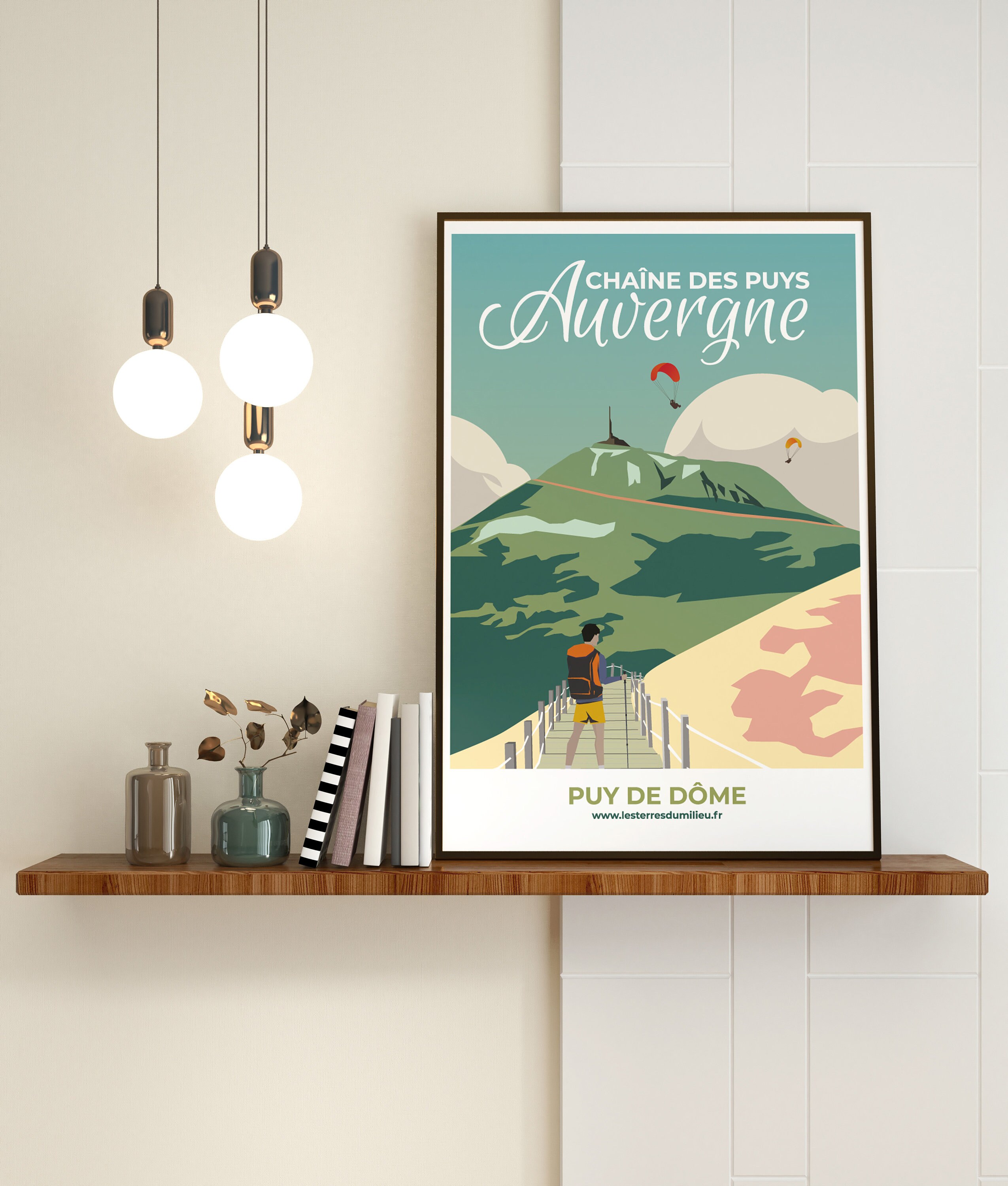 Discover Le Puy De Dame Et La Chaîne Des Puys En Auvergne Vintage Voyage Affiche