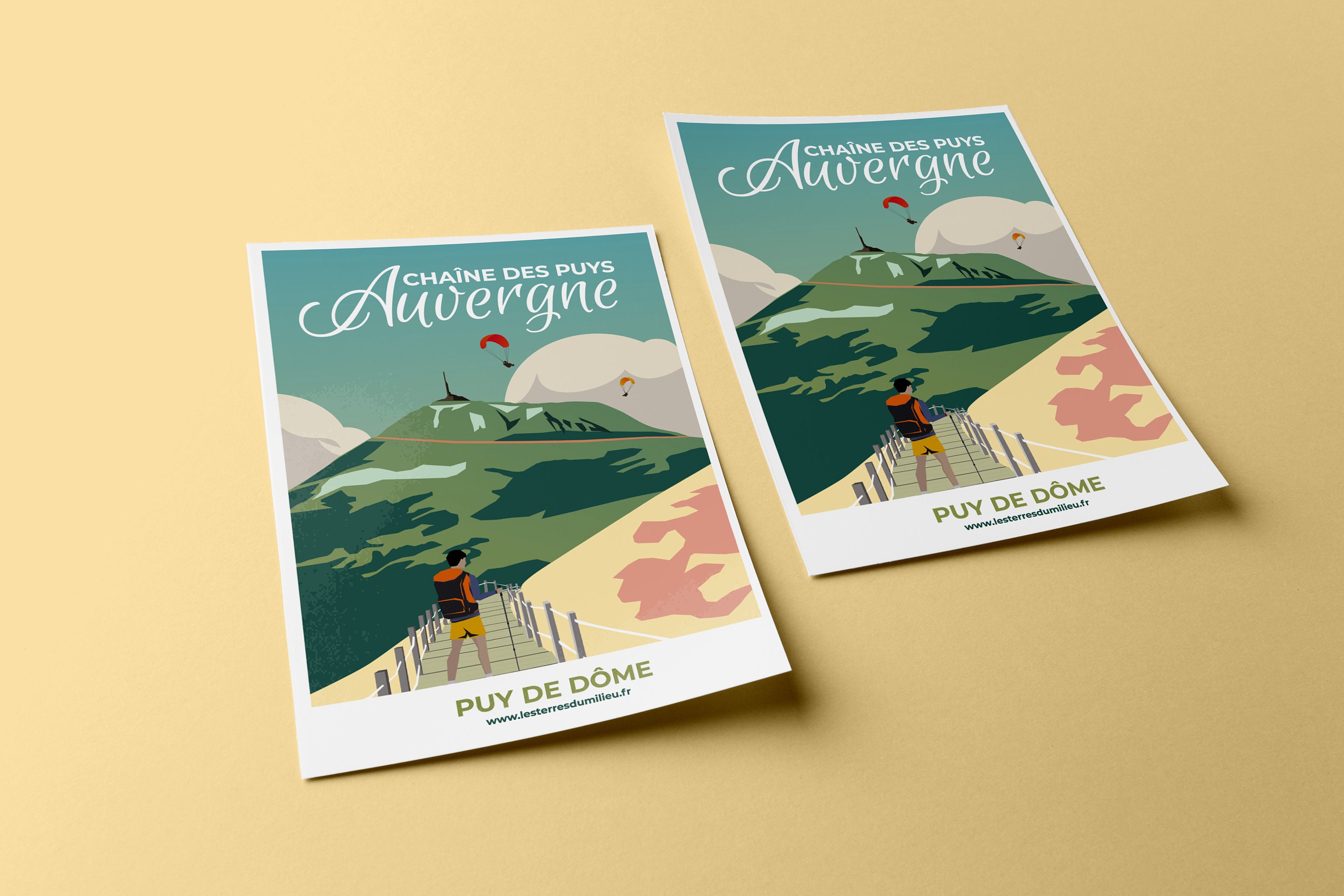 Discover Le Puy De Dame Et La Chaîne Des Puys En Auvergne Vintage Voyage Affiche