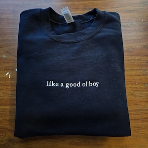 Video Game Quote Embroidered Sweatshirt || Unisex Crewneck