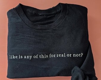 Video Game Quote Embroidered Sweatshirt || Fantasy || Magic || Unisex Crewneck