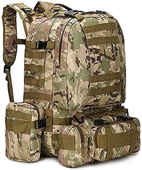 55L Military Style Tactical Bag for Camping Hiking Trekking Etsy