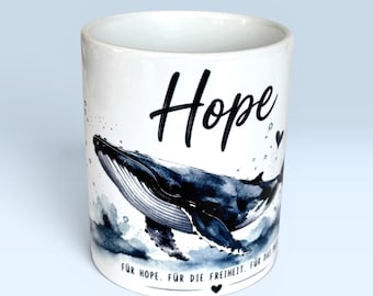 Hope Timmy Wal Tasse mit Spende an Robbenzentrum Föhr, Keramiktasse Meer Motiv