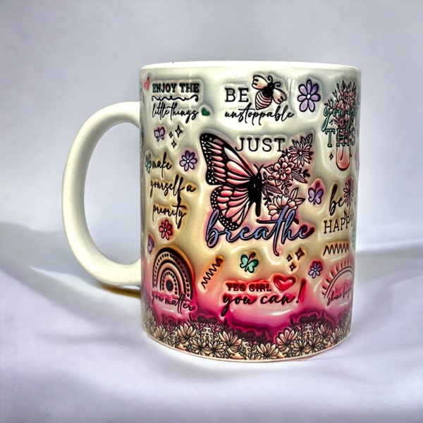 Motivationssprüche für Frauen & Mädchen - Sublimierte Keramik Tasse 330ml - Spülmaschinen- und Mikrowellenfest