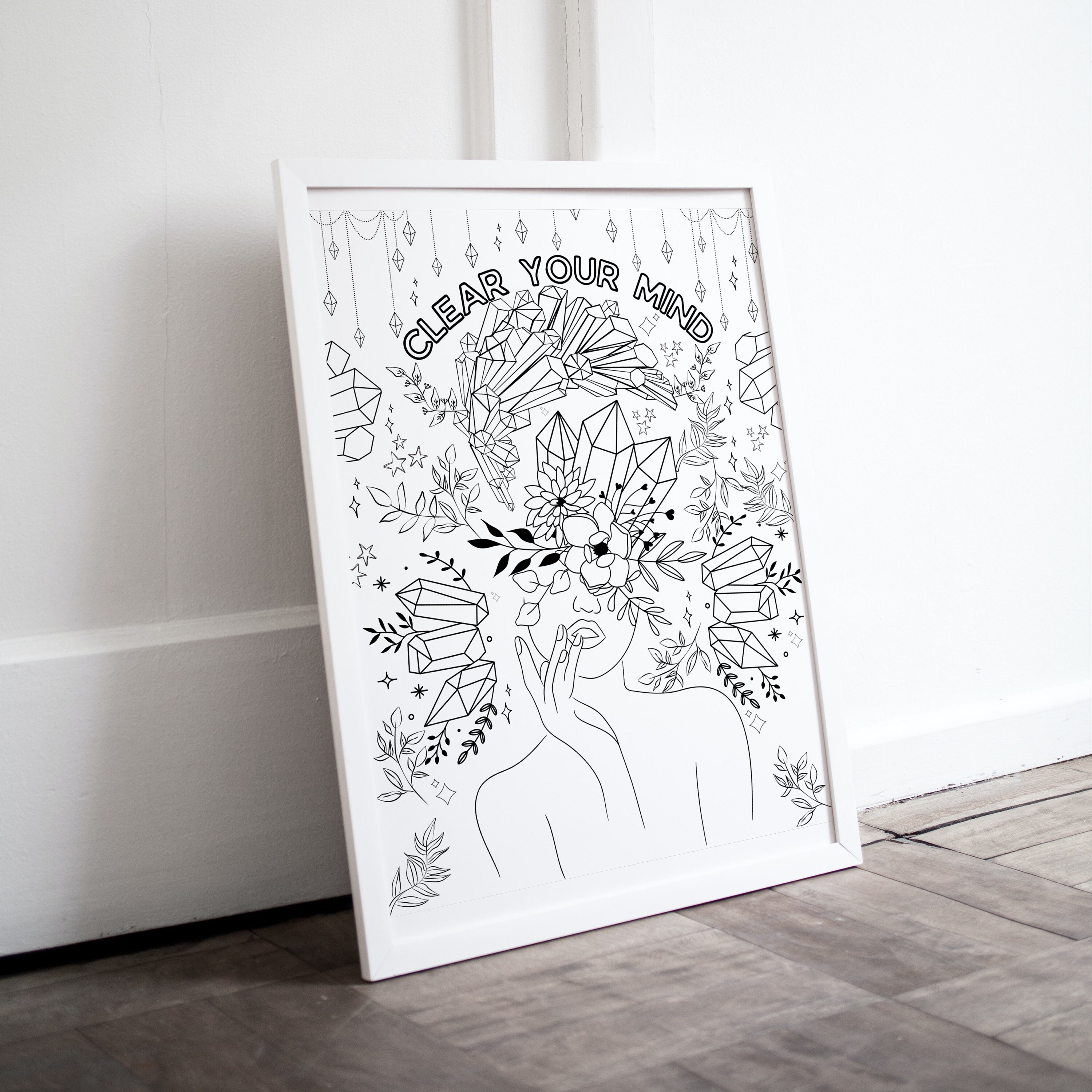 Mental Health Coloring Sheet, Adult Coloring Sheet, Printable Clear