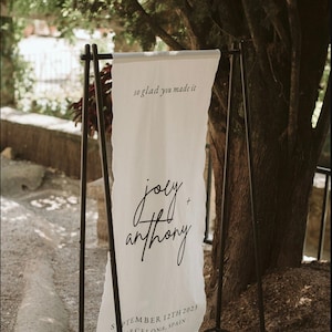 Fabric Linen Welcome Sign | Welcome Sign | Bridal Shower Sign | Wedding Welcome Sign | Linen Wedding Sign | Custom Welcome Sign